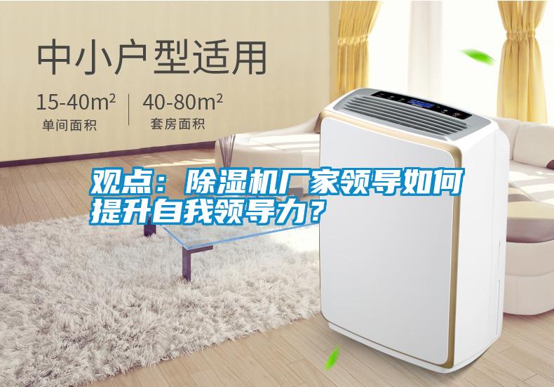 觀點：除濕機廠家領導如何提升自我領導力？