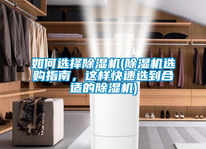 如何選擇除濕機(除濕機選購指南，這樣快速選到合適的除濕機)