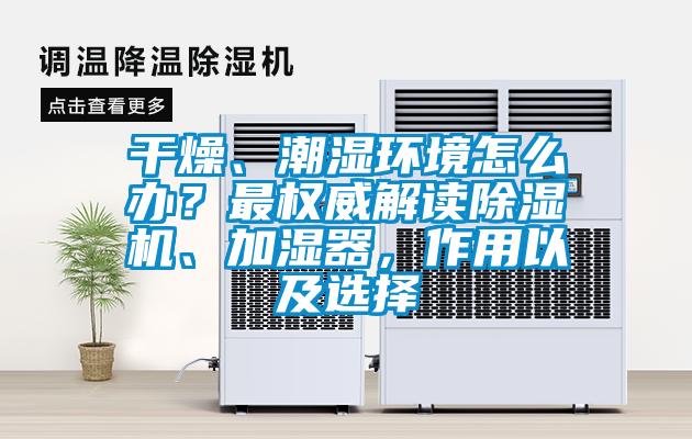 干燥、潮濕環(huán)境怎么辦？最權威解讀除濕機、加濕器，作用以及選擇