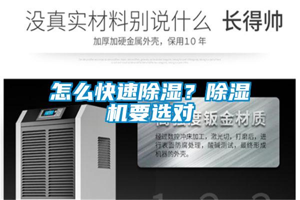 怎么快速除濕？除濕機(jī)要選對