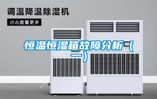 恒溫恒濕箱故障分析(一)