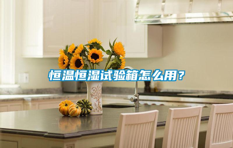 恒溫恒濕試驗箱怎么用？