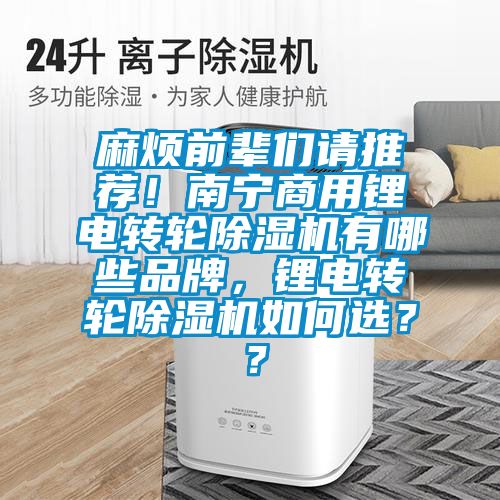 麻煩前輩們請推薦！南寧商用鋰電轉(zhuǎn)輪除濕機有哪些品牌，鋰電轉(zhuǎn)輪除濕機如何選？？